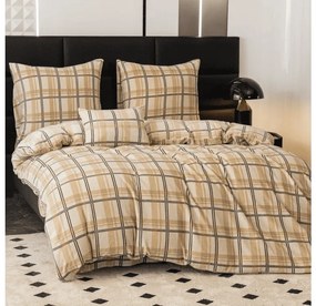 Obliečky mikroplyš PLAID krémové Rozmer obliečok: 2 ks 70 x 90 cm | 200 x 220 cm