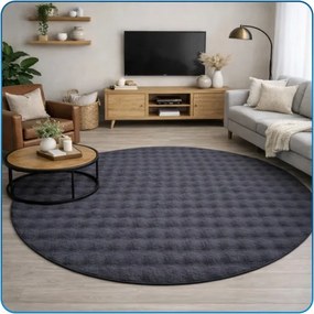 Koberec Rabbit Bubble sivý kruh