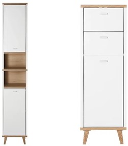 Livarno home Vysoká skrinka do kúpeľne Corfu, 32 x 180 x 28 cm + Skrinka do kúpeľne Corfu, 32 x 96 x 28 cm  (800008577)