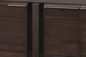 Komoda Porti 45 160 cm z masívu dub čokoládový