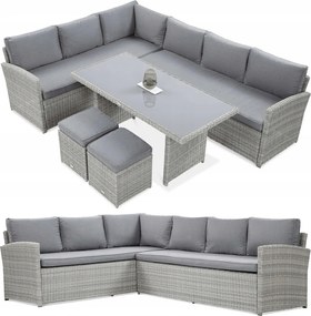 Zostava záhradného nábytku z umelého ratanu Salo Rohová súprava na terasu