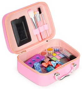 MULTISTORE Detský kozmetický kufrík s UV LED lampou a zrkadlom