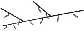 Moderný koľajnicový systém s 10 reflektormi tmavá bronz 1-fázový - Slimline Uzzy