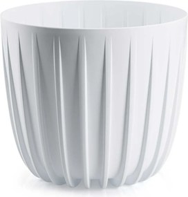 Květináč STRIPPED 23,8x20,9 cm bílý