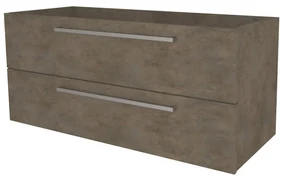Mereo, Mereo Bino, kúpeľňová skrinka 121 cm, Multidecor, Betón Chicago tmavosivý, MER-CN693SBCS2
