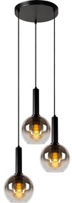 Lucide 45402/13/30 - Luster na lanku MARIUS 3xE27/40W/230V čierna