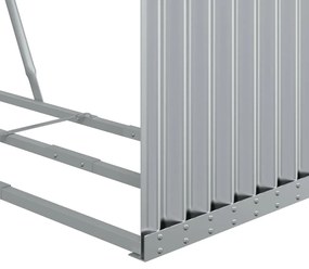 Držiak na polená strieborný 120x45x100 cm pozinkovaná oceľ