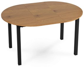 Rozkladací jedálenský stôl Klebanov (dub + čierna) (pre 4-6 osôb). Vlastná spoľahlivá doprava až k Vám domov. 1119025