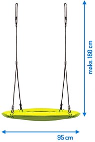 Neo-Sport Hojdačka Bocianie hniezdo Swingo XXL žltá 95 cm