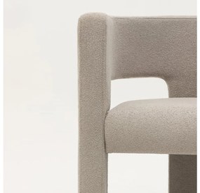 Tmavobéžové designové kreslo ALPAH E
