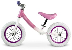 Detský balančný bicykel, Ricokids | bielo-ružový