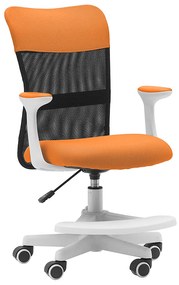 Detská stolička Neoseat MONKEY WHITE s podnožou — látka, biela / oranžová