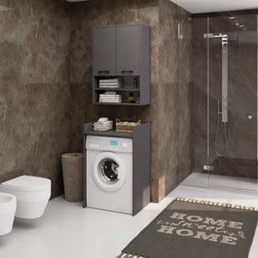 Kúpeľňová skrinka FIN H934 W64 2D 1P grafitová