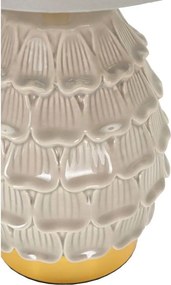 Béžová keramická stolová lampa s textilným tienidlom (výška 30,5 cm) Pigny – Mauro Ferretti