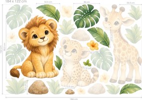 Safari kamarádi mezi listy arch 46 x 30 cm