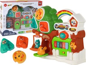 LEAN Toys Klavírny koncert Set Lesné zvieratá Vzdelávací panel