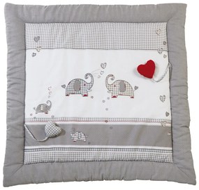 Biela/sivá detská hracia podložka 100x100 cm Jumbo twins – Roba