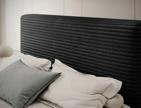 Kontinentálna posteľ Alamito 140x200, čierna (modulo 10)