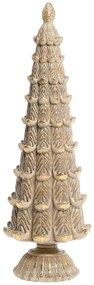 Latté mosadzný antik dekoračný vianočný stromček Willon - Ø 10*35 cm