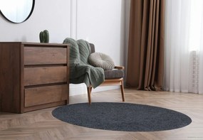 Vopi, AKCIA: 67x67 (průměr) kruh cm Kusový koberec Color Shaggy šedý guľatý, šedá, kancelária