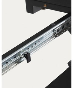 Čierny okrúhly rozkladací jedálenský stôl s keramickou doskou ø 160 cm Vashti – Kave Home