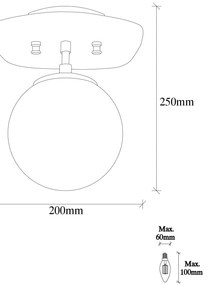 Stropní svítidlo Well II zlaté/čiré