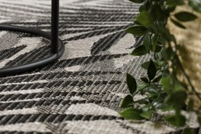 Koberec šnúrkový SIZAL FLOORLUX 20504 LÍSTIE strieborný / čierny DŽUNGĽA