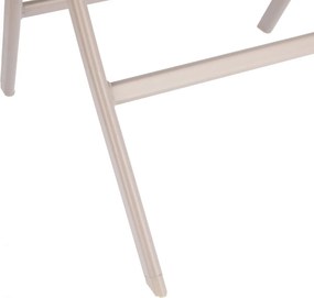 Dekorstudio Záhradný skladací stolík s tvrdeným sklom 60cm – béžový