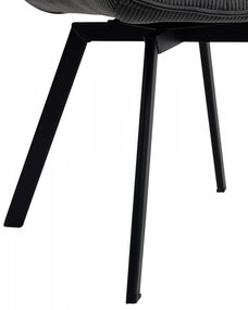 Jedálenská stolička Jordi Cord - tmavo šedá