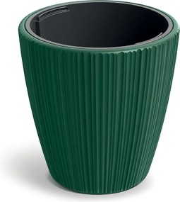 Plastový kvetináč OROS tmavozelený matný