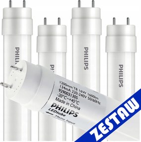 SADA 4x LED trubicové svetlo 120cm 18W 4000K 1800lm G13 Philips Neutral