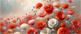 Obraz - Maľba vlčích makov (120x50 cm)