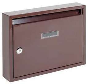Modulová kovová poštová schránka Trade, hnedá