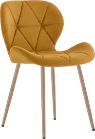 Jedálenská stolička MANGO VELVET, horčicová