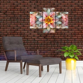 Obraz - Kaleidoskopický kvet (90x60 cm)
