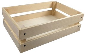 AMADEA Drevená skladacia bednička z masívneho dreva, 40x27x12 cm