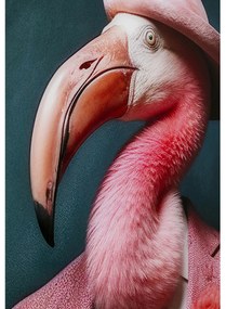 Mister Flamingo sklenený obraz viacfarebný 120x160 cm