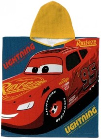 Detské / chlapčenské plážové pončo - osuška s kapucňou Autá / Cars - motív McQueen a Cruz Ramirezová - 100% bavlna - 60 x 120 cm