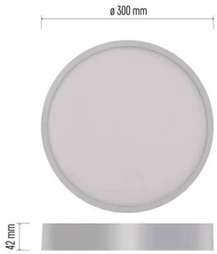 LED Stropné svietidlo LED/28,5W/230V 3000/3500/4000K pr. 30 cm biela