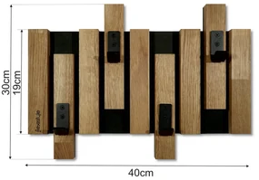 Dekorstudio Vešiak na stenu Lamele mini 40cm