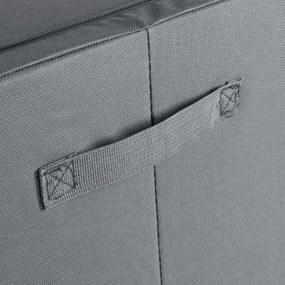 eCarla Textilný box na uskladnenie posteľnej bielizne a oblečenia, sivý LUFER 50x40x32