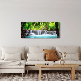 Obraz - Vodopád, tyrkysový (120x50 cm)
