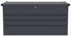 Antracitový záhradný úložný box Max A – Rojaplast