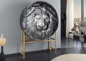 Luxusná skrinka z mangového masívu Lion čierna 100cm