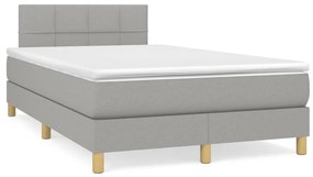 Boxspring posteľ s matracom bledosivá 120x190 cm látka 3269772