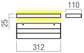 Redo 01-3552 - LED Nástenné svietidlo SEED LED/15W/230V biela