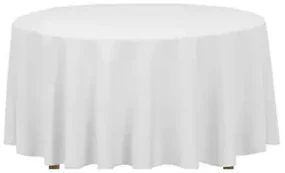 Okrúhla pokrývka/obrus na stôl - biely 320cm