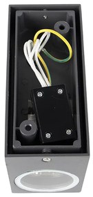 Sada 2 moderných nástenných svietidiel tmavosivá 2-svetlá IP44 - Baleno