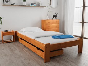Posteľ Ada 120 x 200 cm, jelša Rošt: S latkovým roštom, Matrac: Matrac COCO MAXI 19 cm