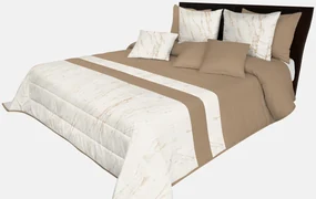 Dekorstudio Prešívaný prehoz na posteľ s mramorovým vzorom NMO-056 v svetlo hnedej farbe Rozmer prehozu (šírka x dĺžka): 170x210cm